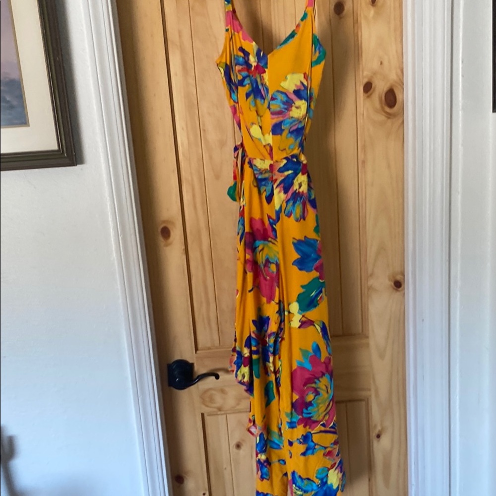 Floral Yellow Maxi Jumpsuit